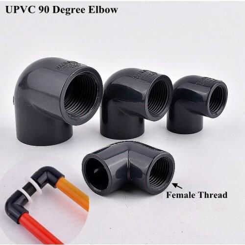 1/2"~2" Female Thread UPVC Pipe Connector Elbow Aquarium Fish Tank Fittings Garden Watering Irrigation System Water Tube Joint