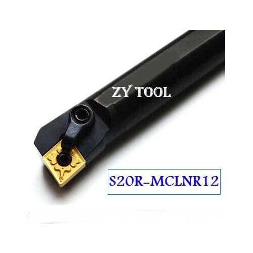 S20R-MCLNR12 20mm Lathe Cutting Tools CNC Turning Tool Lathe Machine Tools Internal Metal Lathe Tool Boring Bar Type MCLCR/L