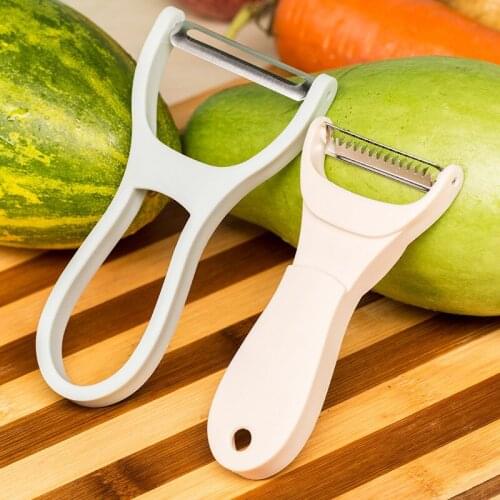 2pcs Two-in-one Kitchen Multifunctional Peeler Stainless Steel Melon and Fruit Grater Fruit Peeler