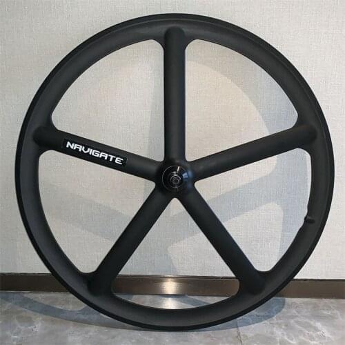 Magnesium Alloy Bike Wheel 700c Black Matte Rim 5 Spokes Fixie Bicycle Mag Front Rear Wheel Mag Alloy Fixed Gear Bike Wheels