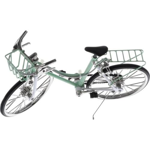 1/10 Metal Dutch Style Bike Model, Artwork Home Room Decorations Gift -Green