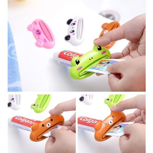 1Pc Creative Animal Toothpaste Dispenser Tooth Paste Tube Squeezer Toothpaste Rolling Holder For Home Bathroom 4Animals Dropship