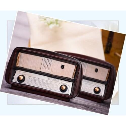 1PC ZAKKA Grocery Home Furnishing Decor Ornaments Retro Old Vintage Radio Resin Crafts Home Decoration ML 009