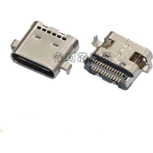 20PCS/Lot Type-C 24P Sinking Plate 0.8mm USB-3.1 Female Jack/Socket Connector For Charging