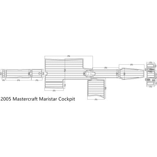 2005 Mastercraft Maristar Cockpit Pad Boat EVA Teak Decking 1/4" 6mm