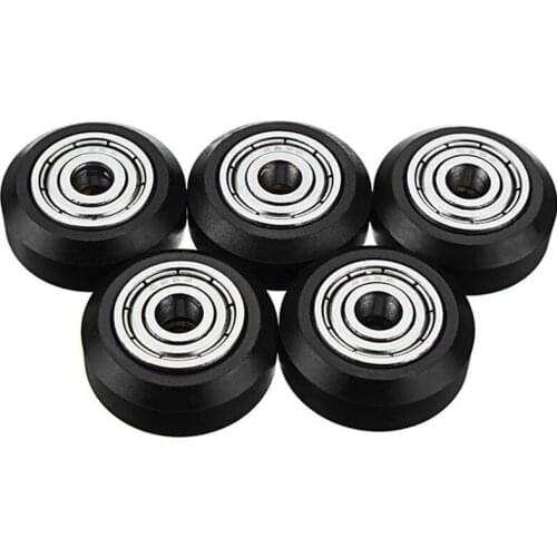 5Pcs One Pack 3D Printer Part POM Material Big Pulley Wheel with Bearings for V-slot Poom with 625zz Bearings