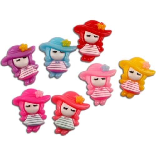 50Pcs Mixed Resin 22x20mm Girls Decoration Craft Flatback Cabochon Embellishments For Scrapbooking Kawaii Diy Accessories