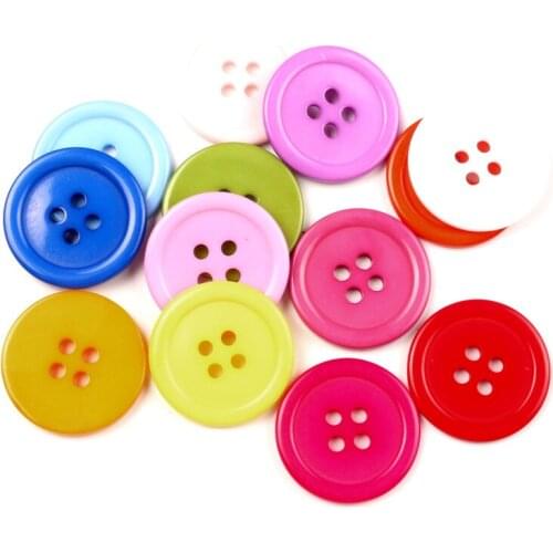 50Pcs Mixed Round Acrylic Sewing Buttons For Clothing Flatback Cabochon Scrapbooking Crafts Decoration Diy Accessories