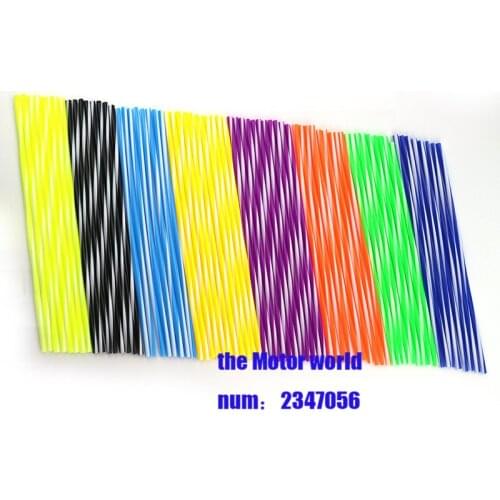 Colorful 72pcs 24cm Universal Motorcycle Motocross Dirt Bike Wheel Spoke Wrap Skin Cover Motorcycle Motorbike Decoration