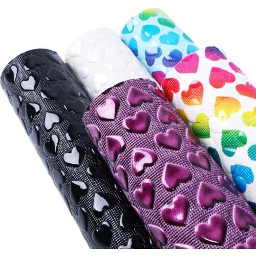 David accessories 20*33cm Heart Love Valentines Day Faux Synthetic Leather,DIY Garment Knotbow Bags Decoration Crafts,1Yc4780