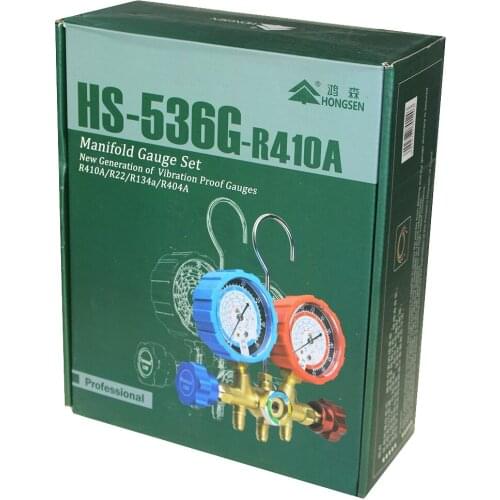 Aluminum Body Manifold Gauge Single Gauge HS-536G-R410A 1-Way For Household Air Conditioner