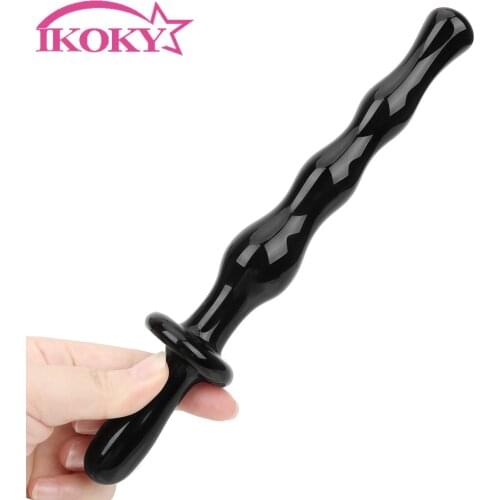 IKOKY Anal Plug Butt Beads Prostate Massage Double Ends Female Masturbation Sex Products Erotic Sex Toys for Women