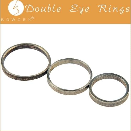 BOWORK 50 Pcs Bow Frog Double Eye Rings Inlay for Violin/VIola/Cello/Double Bass Standard DIY Bow Parts Bow Replacement