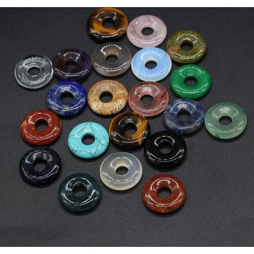 24/50pcs/lot 18*18mm Natural Stone Beads For Making Fine Jewelry Necklace Reiki Beads Pendant For Women Men Jewelry Accessories