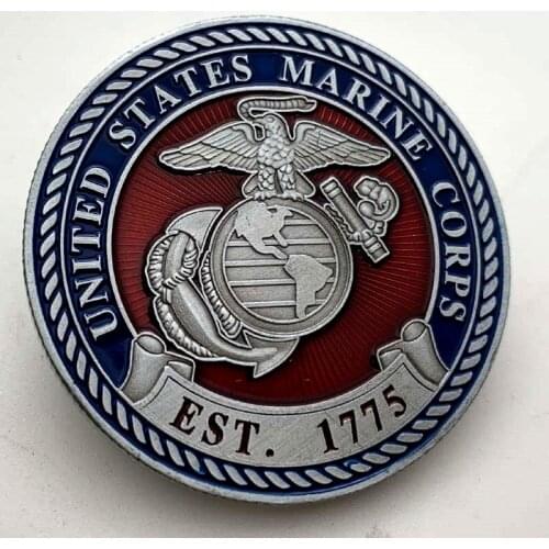 EST 1775 UNITED STATES MARINE CORPS COIN U.S.M.C Devil Dog Commemorative Coins Skull Pirate Coin Gifts