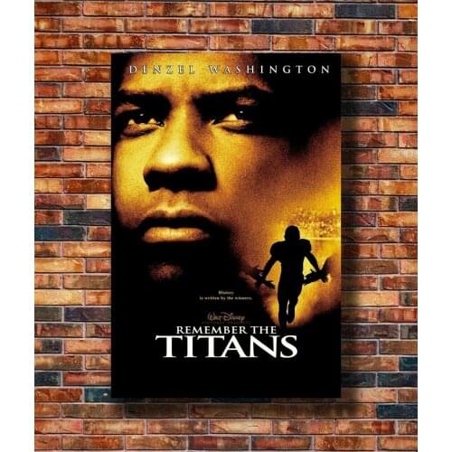 F289 Hot REMEMBER THE TITANS MOVIE Sided ORIGINAL DENZEL WASHINGTON Silk Fabric Wall Poster Art Decor Sticker Bright