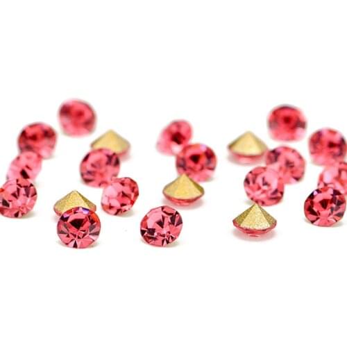 Ss4-ss45 Rose red glass pointback loose rhinestones use to nail art/Clothing Decoration/DIY mobile phone shell JP05