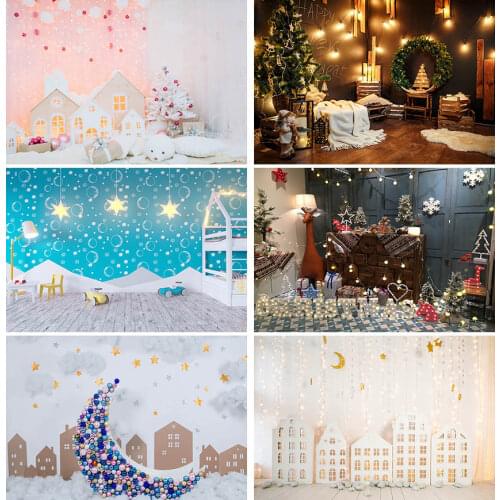 Christmas Snowman Backdrops Snow forest background Newborn Baby Photography fireplace Background Photo Studio Photophone