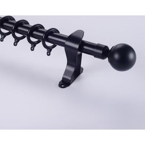 Quality Full hand-made paint 28mm 1.125-IN dia. high density single curtain aluminum rod+Ball finials+brackets Good loading