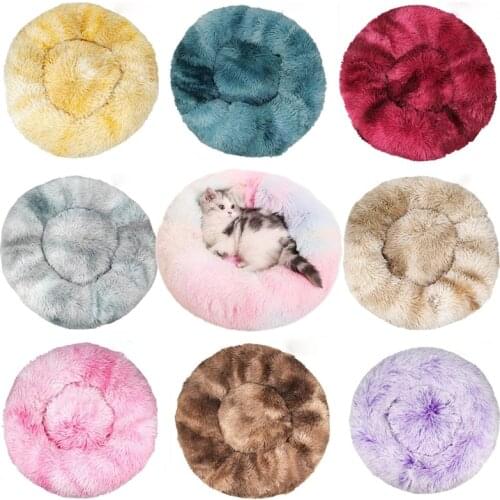 Dog Bed Super Soft Washable Long Plush Pet Kennel Deep Sleep Dog House Velvet Mats Sofa For Dog Basket Pet Cat Bed Drop shipping