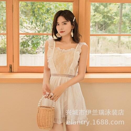 Swimsuit Girl Monokini Swimsuits Closed Piece Swim Rashguard Female Women Korea New Push Up Cover Polyester Solid