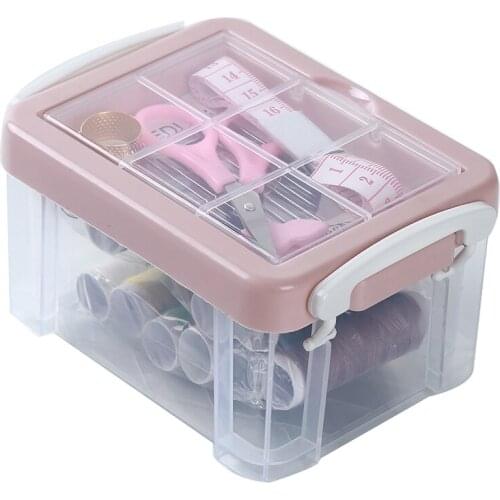 Multifunction PP Box Sewing Kit Needle Tape Scissor Threads Sewing Boxes Home & Travelling Supplies New Sewing Accessories
