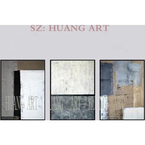 Modern Abstract Gray And white of creative 3p oil Painting On Canvas Wall Art Combination Picture Home Decor For Living Room
