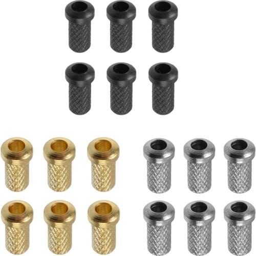Finest Pack of 6 Iron Guitar Through Body Ferrules Bushings for Fender Electric Guitar Parts