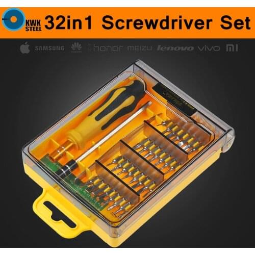 Screwdriver Set 32 in 1 Interchangerable Precision Screwdriver Bits iPhone Laptop Cellphone PC Pad Manual Repair Hand Tools Kit
