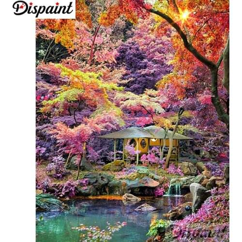 Dispaint Full Square/Round Drill 5D DIY Diamond Painting "tree beautiful scenery" Embroidery Cross Stitch Home Decor Gift A18883