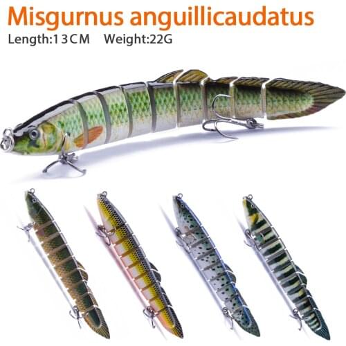 New Hot Sale Multi Jointed Fishing Lure Eel lure 130mm/22g Crankbait 9 Segments Wobblers Artificial Bait Hard Swimbait Lure
