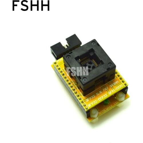 Open LQFP32 TQFP32 QFP32 test socket for AVR ISP test mega8 mega48 mega88 Programmer adapter Apply to CH2015 Programmer