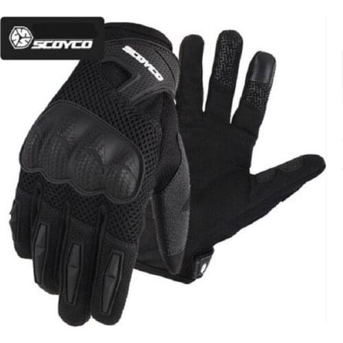 Summer Breathable motocross Motorcycle gloves Microfiber mesh retro full finger rider Moto riding motorcycle gloves Touch screen