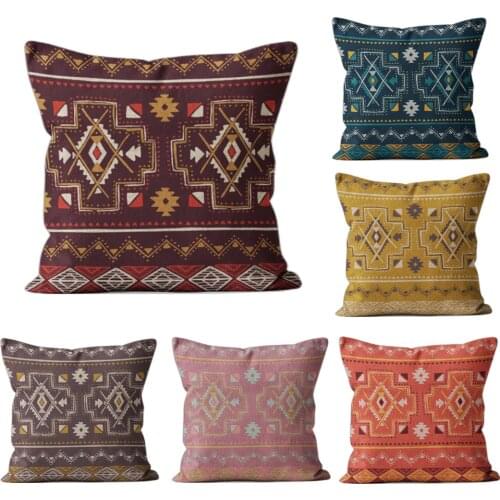Persia Mandala Indian Throw Pillow Case Big Size 50x50 Boho Bohemia Cushion Cover Home Sofa Chair Decorative Living Room Decor