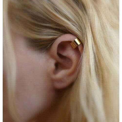 Fashion Earrings Ear Clips Simple Pierced Ladies Fashion Ear Sleeves Clips Jewelry Cuff Earrings Zinc Alloy Non Piercing Casual