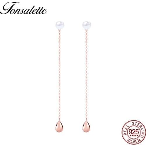 Luxury Freshwater Cultured Pearl Long Tassel Dangle Drop Earrings Waterdrop Earrings for Women Bridal Jewelry Gift zk40