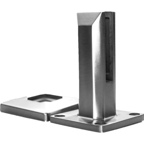 Square Base Mounted Stainless Steel Pool Fence Glass Spigot