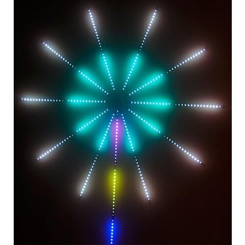 Fireworks LED Strip Light RGB Neon LED Light Ribbon Music Control Horse Race Lamp Home christmas Holiday Room Decor Lights Tape