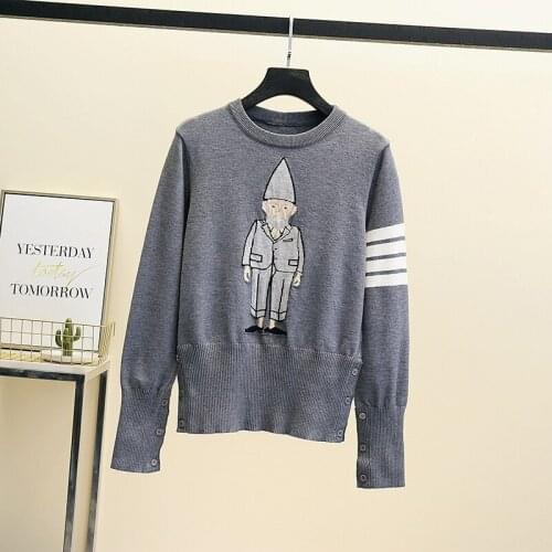 Sweater Y2k 2021 Sweaters Goth Korean Fashion Long Sleeve Tops Gothic Kawaii Clothes New Winter Clothes Womens Striped Knitting