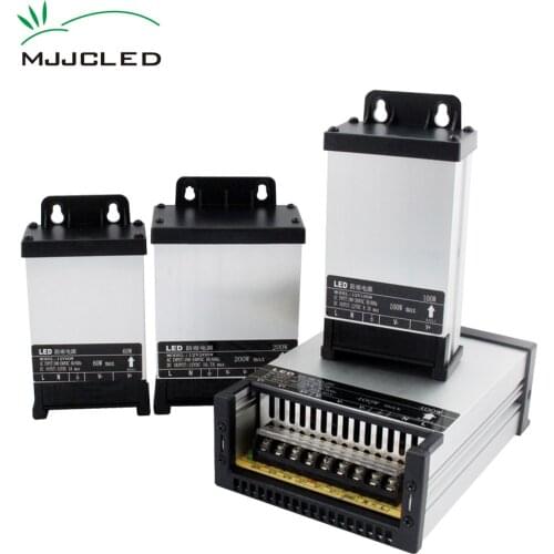 Outdoor Power Supply 12 Volt Transformer 220V AC to 12V 5A 60W 100W 20A 33A Rainproof 12V Power Supply Unit for LED Strip