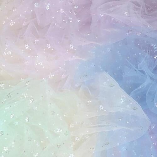 Cherry Blossom Mesh Fabrics Per Meter Soft Tulle Cloth Sewing for Dress Dolls Home Decor Handmade Crafts Wedding Supplies Tissus