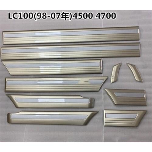 Osmrk Car body door plate strips protection for Toyota Land Cruiser LC100 front and rear anti-scratch silicone bumper strip