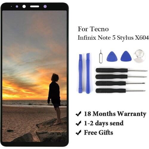10pcs For Tecno Infinix Note 5 X604 LCD Touch Screen Digitizer Assembly for infinix screen display replacement phone parts