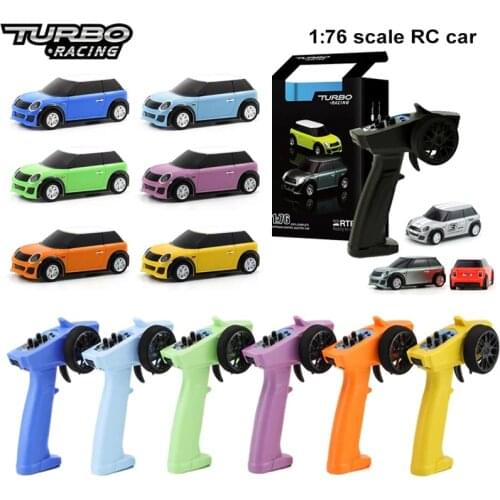 1:76 Turbo Racing RC Car Mini Full Proportional Electric Race RTR Car Kit 2.4GHZ Racing Experience Car Kids Toys New Patent Car