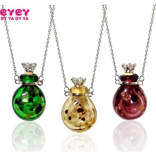 1pcs Essential Oil Necklace Perfume necklace Murano Glass Perfume Necklaces perfumes for women
