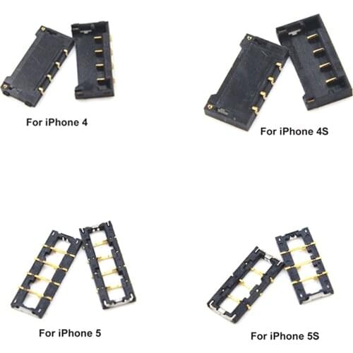 10pcs/lot 100% Genuine new for iPhone 4S 5S 5C 6 6 plus 4G 7 7 plus FPC Battery Connector Plug Clip on Motherboard