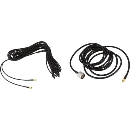 2PCS 10M SMA Male To SMA Male M-M Connector RF Coaxial Pigtail RG174 With N Male To RP-SMA Plug Pigtail Cable RG58