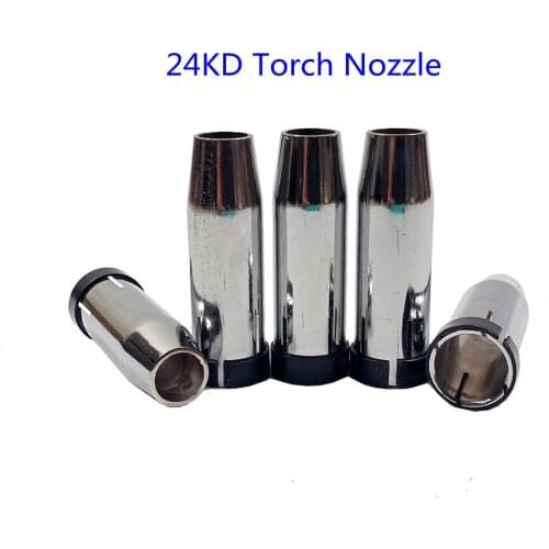 24KD Gas Nozzle 5pcs MIG Welding Torch Gas Nozzle Contact Tip MIG Gun Welding Nozzle