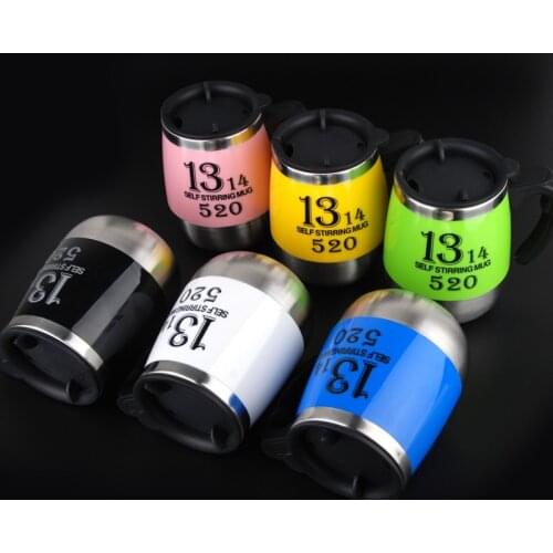 450ML Self Stirring Coffee Cup Stainless Steel Automatic mixing Coffee Mug Electric Coffee mugs Smart cup customized copo vaso