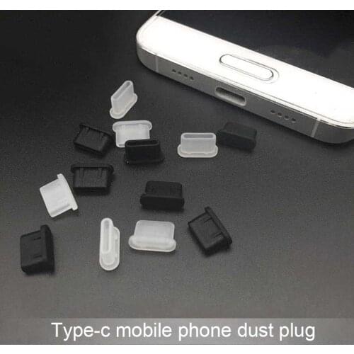 5pcs Dustproof Cover Cap Jack Charger Plug Type-C Port Anti-dust For Mobile Phone New Arrival
